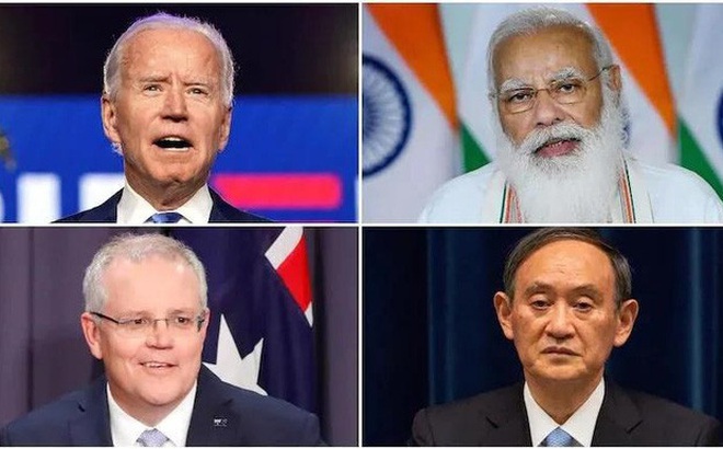 Từ trái qua và từ trên xuống: Tổng thống Mỹ Joe Biden, Thủ tướng Ấn Độ Narendra Modi, Thủ tướng Úc Scott Morrison và Thủ tướng Nhật Bản Yoshihide Suga. Ảnh: India Today