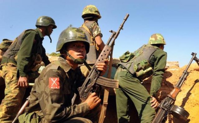 Quân đội Độc lập Kachin – lực lượng tuyên bố tấn công quân đội Myanmar để phản đối vụ đảo chính hôm 1.2 (ảnh: Irrawaddy)