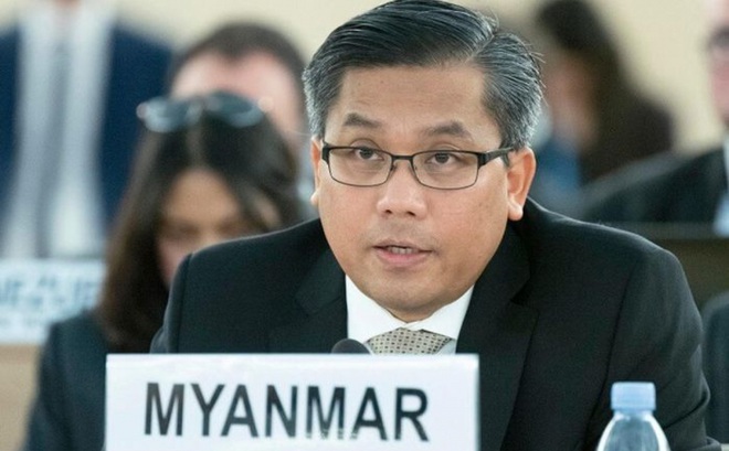 Đại sứ Myanmar tại Liên Hợp Quốc Kyaw Moe. Ảnh: Reuters.