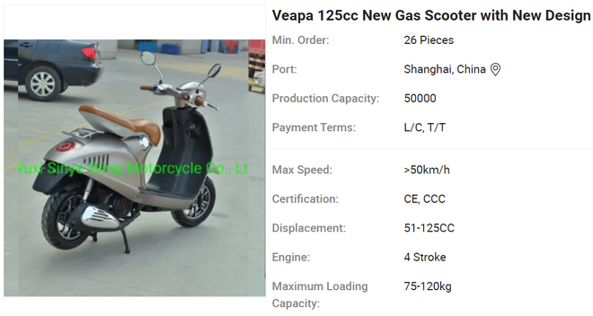 Lộ diện xe máy giống như lột Vespa 946, rẻ hơn cả Honda Wave Alpha, giá chỉ 10 triệu đồng - Ảnh 1.