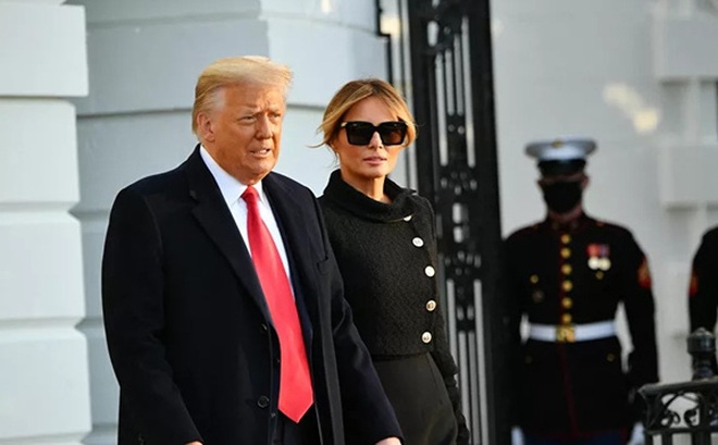 Cựu Tổng thống Donald Trump và vợ. Ảnh Getty Images.