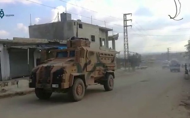 Phương tiện quân sự của quân đội Thổ Nhĩ Kỳ tại Syria. (Ảnh: AMN)