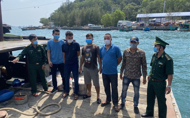 5 đối tượng nhập cảnh trái phép trốn cách ly, bằng đường biển từ Campuchia về Phú Quốc bị lực lượng biên phòng tỉnh Kiên Giang bắt giữa tháng 3 vừa qua