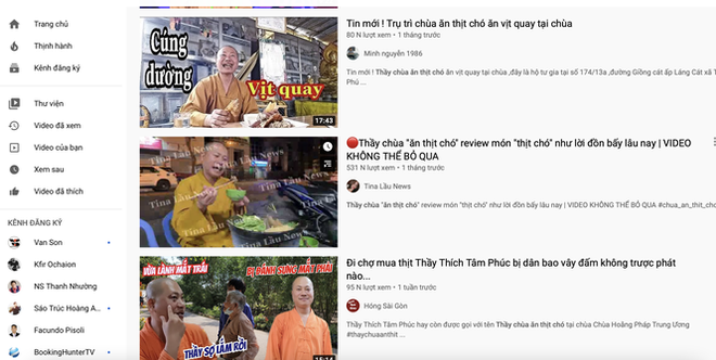 Xôn xao những video thầy chùa ăn thịt chó: Ông Phúc tự cạo đầu, tự mặc pháp phục rồi lấy tên Thích Tâm Phúc - Ảnh 1. Xôn xao những video thầy chùa ăn thịt chó: Ông Phúc tự cạo đầu, tự mặc pháp phục rồi lấy tên Thích Tâm Phúc - Ảnh 1.