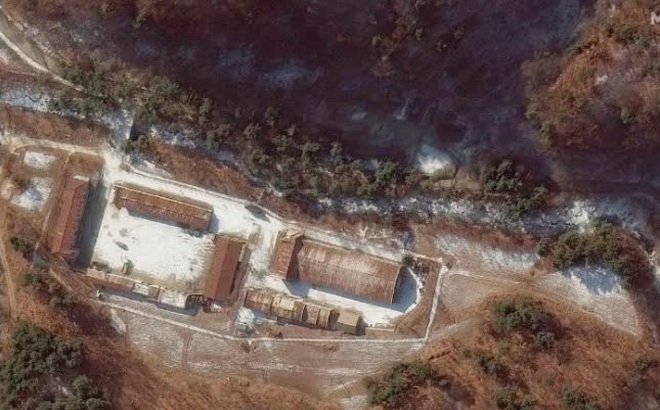 Cấu trúc mới xuất hiện ở lối vào đường hầm vào tháng 2/2021. (Ảnh: Maxar)