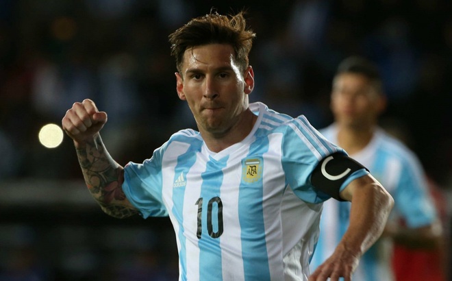 Messi cán mốc 50 bàn thắng cho ĐT Argentina ngày này 5 năm trước. (Ảnh: Getty).