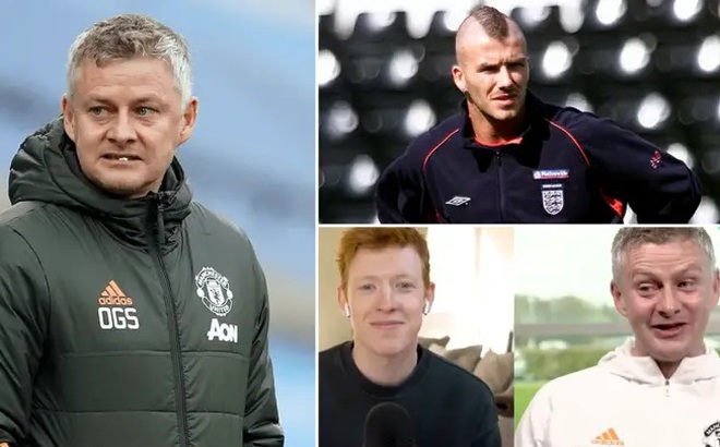 Solskjaer từng nói "không" với cầu thủ để kiểu tóc Mohican (như Beckham ở ảnh nhỏ)