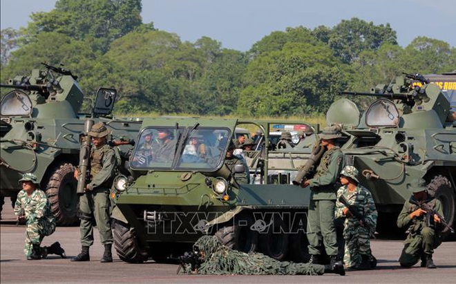 Binh sĩ Venezuela tham gia một cuộc diễn tập quân sự. Ảnh minh họa: AFP/TTXVN