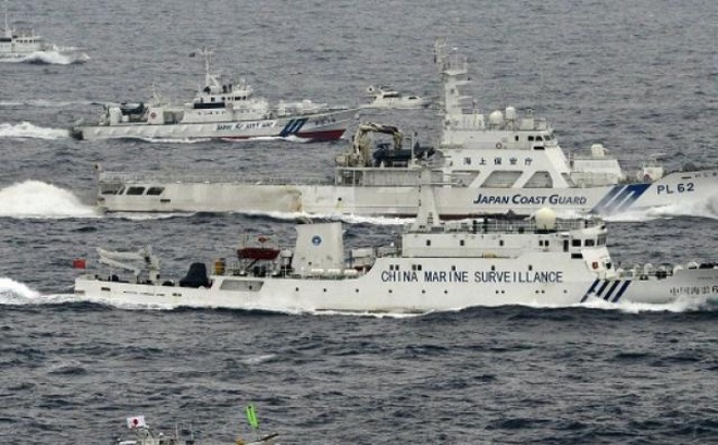 Tàu hải cảnh Trung Quốc xâm nhập quần đảo Senkaku/Điếu Ngư.