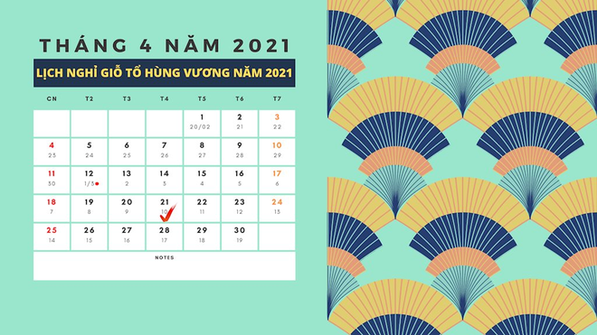 Lịch nghỉ lễ Giỗ Tổ Hùng Vương, 30/4 và 1/5 và chế độ tiền lương làm thêm giờ của người lao động - Ảnh 1.