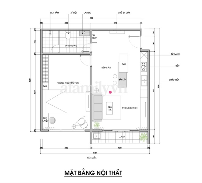 Kiến trúc sư tư vấn thiết kế căn hộ 67m² cho người độc thân với chi phí tiết kiệm chỉ 95 triệu đồng - Ảnh 1.