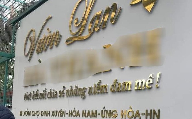 Vườn lan H.T. ở xã Hòa Nam, huyện Ứng Hòa, Hà Nội