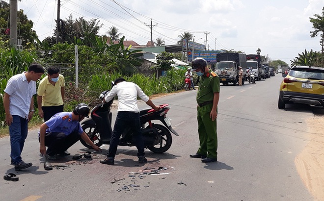 Hiện trường vụ tai nạn.