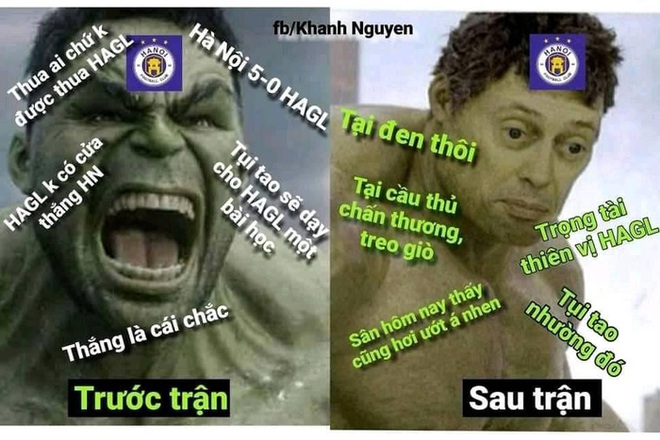 Fan HAGL chế loạt ảnh cà khịa Hà Nội FC sau trận đấu trên sân Pleiku - Ảnh 2.