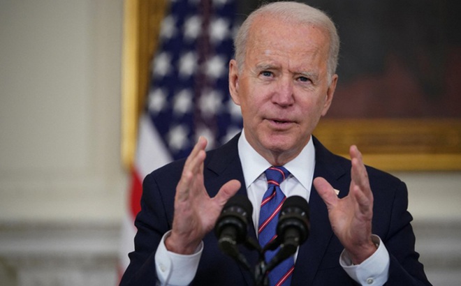 Tổng thống Mỹ Joe Biden phát biểu tại Nhà Trắng hôm 2/4. Ảnh: AFP.