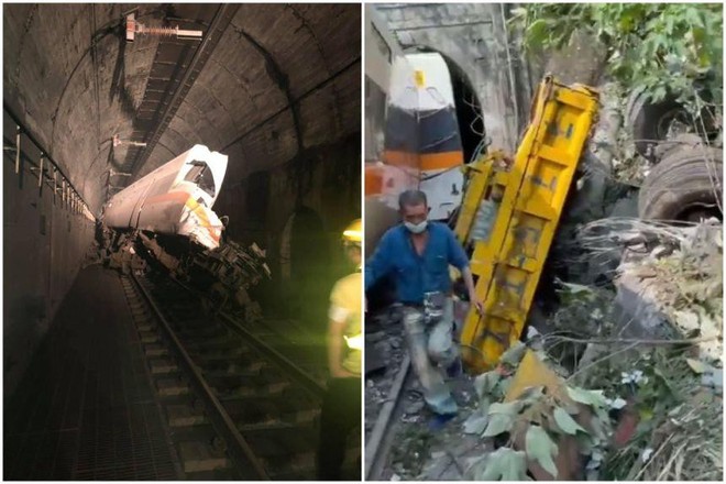 Hiện trường vụ tàu hỏa đâm vào đường hầm ở Đài Loan, hé lộ nguyên nhân hi hữu  - Ảnh 3.