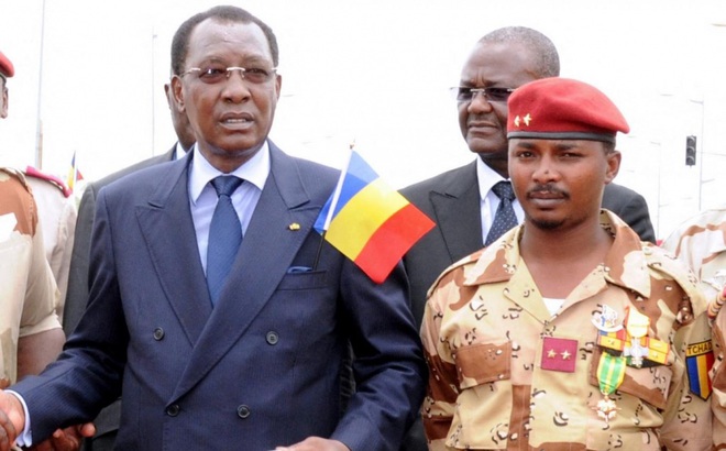 Cố Tổng thống Chad và con trai. Ảnh: AFP.