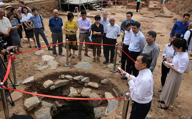Giếng nước thời Lê Trung Hưng trong khu khai quật khảo cổ Hoàng thành Thăng Long năm 2021.