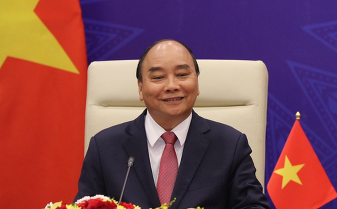 Chủ tịch nước Nguyễn Xuân Phúc phát biểu tại hội nghị. (Ảnh: Như Ý)