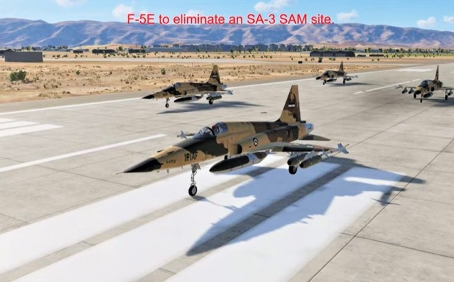 Những chiếc F-5E được giao nhiệm vụ tấn công các tổ hợp tên lửa phòng không Iraq; Nguồn: internet