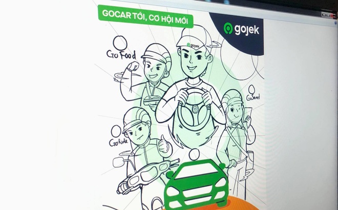 Gojek đang tuyển dụng tài xế cho dịch vụ GoCar (Ảnh: Duy Vũ)