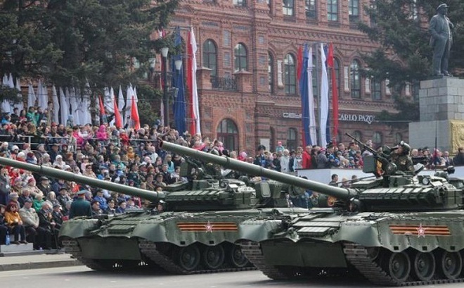 Xe tăng T-80BV của Nga. Nguồn: Xinhua.