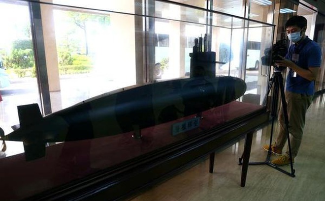 Một mô hình tàu ngầm nằm trong kế hoạch phát triển của quân đội Đài Loan. (Ảnh: Reuters)