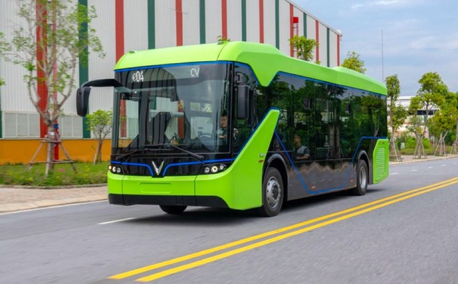 Một mẫu xe buýt điện của Tập đoàn Vingroup.