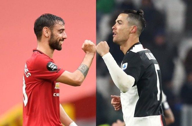 Bruno Fernandes cân bằng thành tích của Ronaldo - Ảnh 2.