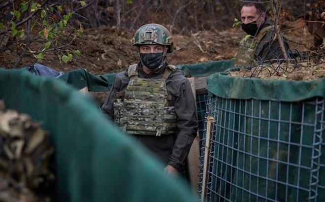 Tổng thống Ukraine Vladimir Zelensky muốn cải thiện hiệu quả lệnh ngừng bắn ở Donbass. (Ảnh: President.gov.ua)