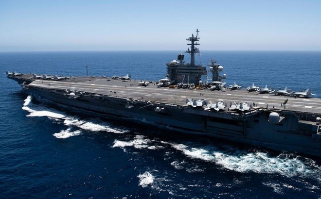 Tàu sân bay USS Theodore Roosevelt (CVN 71) của hải quân Mỹ. (Ảnh: Getty)