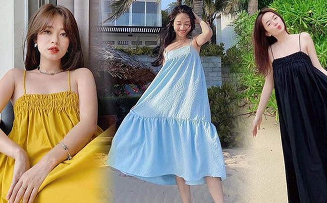 Có 1 mẫu váy đi biển siêu xinh mà từ Hà Hồ tới Kaity Nguyễn đều