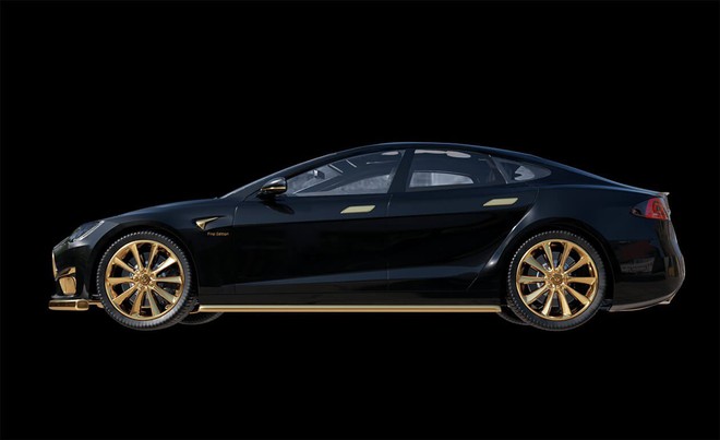 Xe điện Tesla mạ vàng 24K, siêu phẩm đắt nhất thế giới - Ảnh 2.