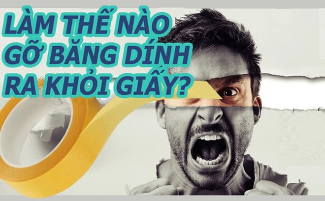 Làm thế nào gỡ băng dính mà không làm hư tờ giấy? Ảnh: Thành Luân