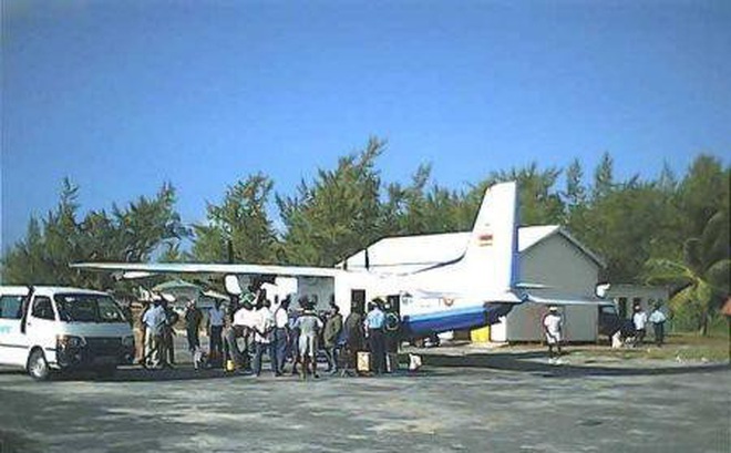 Một sân bay nhỏ trên đảo Agalega.