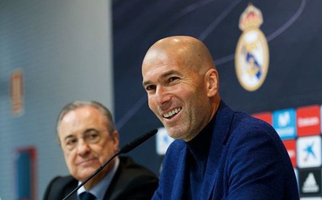 Chủ tịch Florentino Perez sẽ cố thuyết phục Zinedine Zidane ở lại. Ảnh: Getty Images