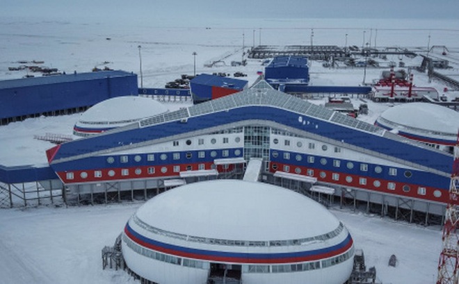 Căn cứ Trefoil của Nga trên quần đảo Franz Josef Land. Ảnh: New York Times