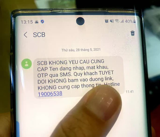 Đến lượt SCB, VIB cảnh báo tin nhắn mạo danh ngân hàng để lừa đảo - Ảnh 1.