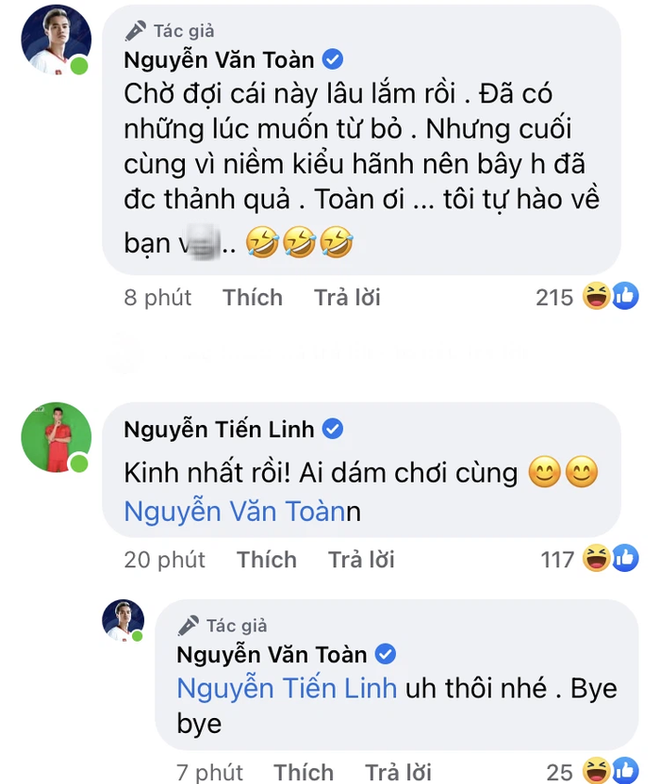 Văn Toàn khoe gia nhập hội triệu người theo dõi trên facebook, Tiến Linh lập tức vào cà khịa - Ảnh 2.