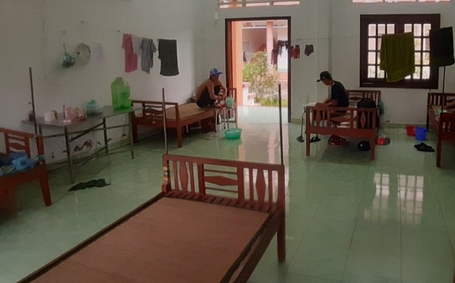Một phòng trong khu cách ly y tế của tỉnh Tiền Giang
