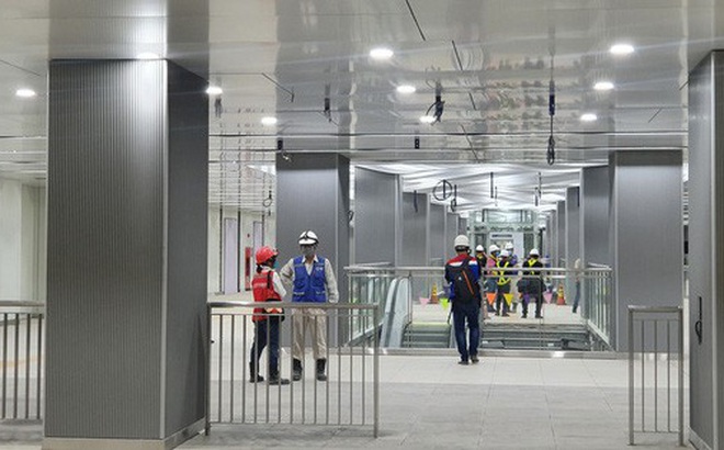 Tầng B1 ga Ba Son thuộc tuyến Metro số 1 (Bến Thành - Suối Tiên) đã hoàn thành