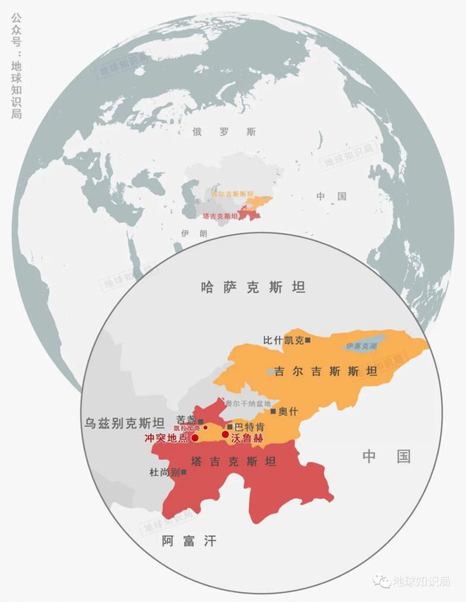 Ph&iacute;a sau vụ xung đột dẫm m&aacute;u ba ng&agrave;y vừa qua giữa Tajikistan v&agrave; Kyrgyzstan - Ảnh 1.