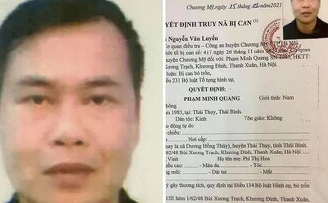 Đối tượng Phạm Minh Quang và quyết định truy nã.