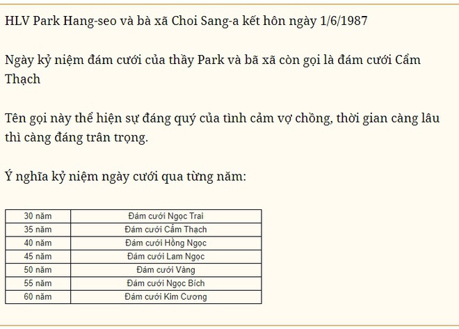 Mừng kỷ niệm ngày cưới của HLV Park Hang-seo cùng người phụ nữ đặc biệt phía sau thành công tại Việt Nam - Ảnh 5.