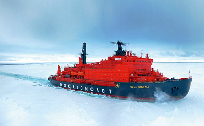 Một tàu phá băng của Nga.
