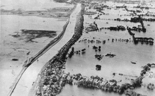 Một trận lụt nghiêm trọng tại Hà Bắc đã vùi lấp kho báu quốc gia. (Ảnh: NetEase)