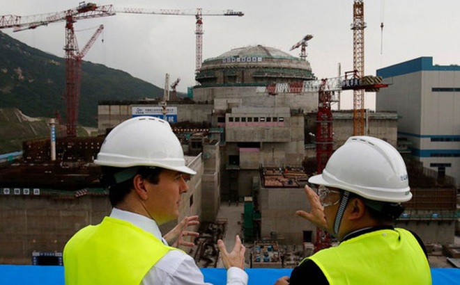 Một lò phản ứng hạt nhân đang được xây dựng tại nhà máy điện hạt nhân Đài Sơn năm 2013. Ảnh: AP