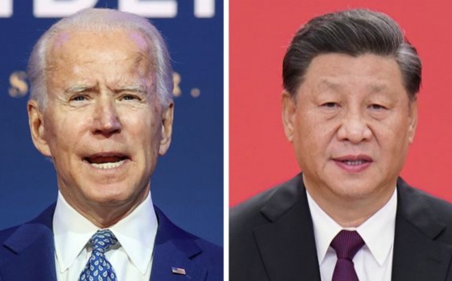 Tổng thống Mỹ Joe Biden và Chủ tịch Trung Quốc Tập Cận Bình. Ảnh: BBC