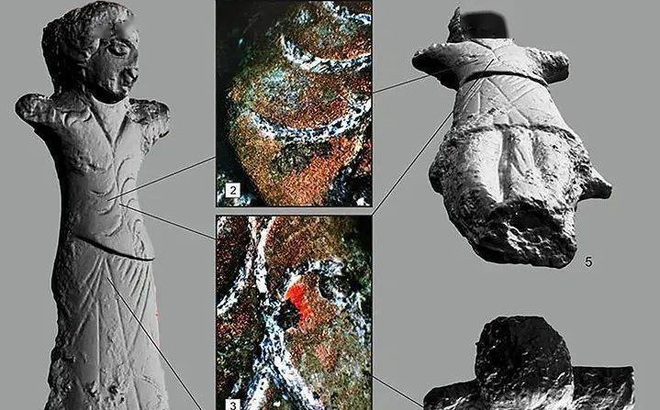 Cận cảnh của bức tượng hình nhân nhảy múa được tìm thấy tại Siberia. (Ảnh: Sohu)