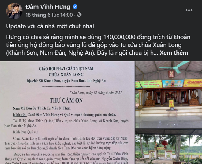 Đàm Vĩnh Hưng đã giải ngân 1,43 tỷ tiền cứu trợ lũ lụt như thế nào mà lại bị chỉ trích dùng tiền sai mục đích? - Ảnh 2.